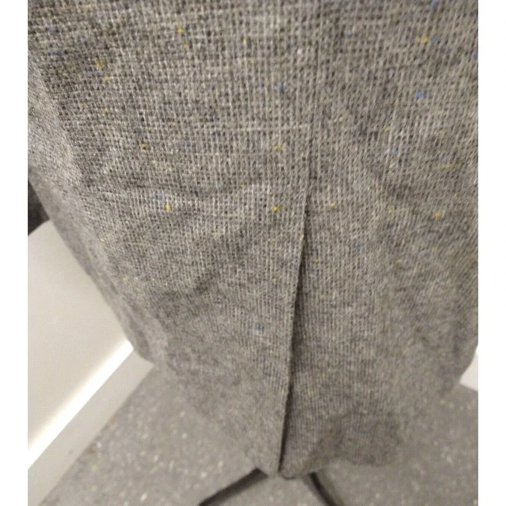 Hunt Valley Vintage Men's 44R Tweed Elbow Patches Gray Wool Blazer Jacket Coat